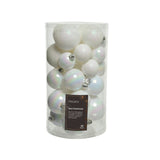 Decoris Pack of 30 White Shatterproof Baubles