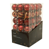 Decoris Pack of 6 Oxblood Shatterproof Baubles