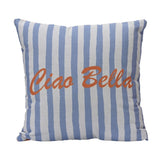 Decoris Polyester & Cotton Digital Print Stripe Pattern Cushion (Choice of 2)