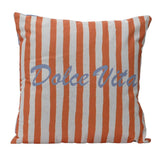 Decoris Polyester & Cotton Digital Print Stripe Pattern Cushion (Choice of 2)