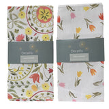 Decoris Polyester & Cotton Tulip Print Table Runner (Choice of 2)