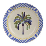 Decoris Porcelain Round Decal Palm Tree Bowl