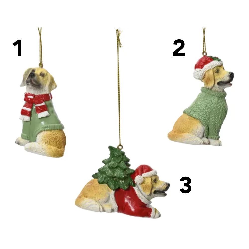 Decoris Resin Dogs Hanging Decoration (Choice of 3)