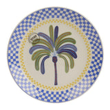 Decoris Round Porcelain Palm Tree Plate