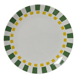 Decoris Round Porcelain Round Stripe Pattern Dinner Plate