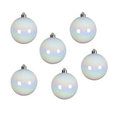 Decoris White/Iris Shatterproof Baubles (Pack of 12)