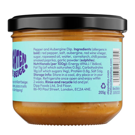 Dipp 205g Red Pepper & Aubergine Dip