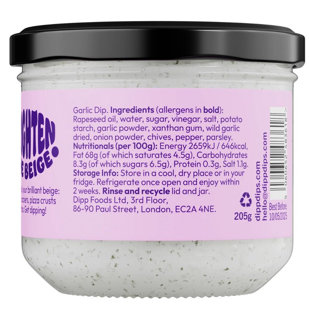 Dipp 205g Wild Garlic & Chive Dip