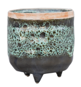 Ivyline 7cm Emerald Green Reactive Glaze Planter