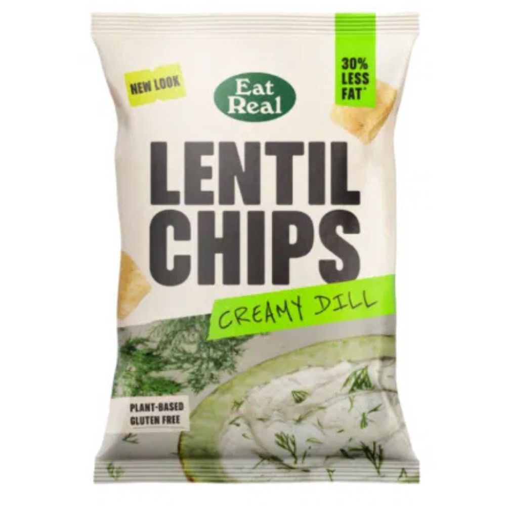 Eat Real 95g Gluten Free Lentil Creamy Dill Lentil Chips