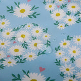 Eco Chic Lightweight Foldable Lunch Bag Daisy Hearts - Blue