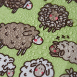 Eco Chic Lightweight Foldable Reusable Shopping Bag Cute Sheep - Green