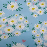 Eco Chic Lightweight Foldable Reusable Shopping Bag Daisy Hearts - Blue