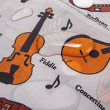 Eco Chic Lightweight Foldable Reusable Shopping Bag Music - Grey