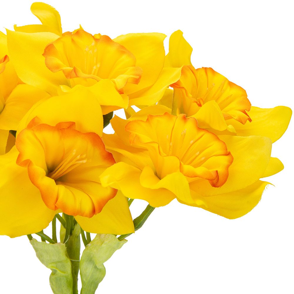 Eleganza Artificial 16'' Daffodil Bouquet with 9 Heads- Yellow
