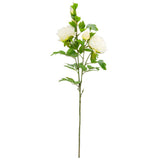 Eleganza Artificial 90cm Peony Spray with 5 Heads- Cream