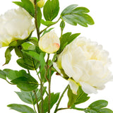 Eleganza Artificial 90cm Peony Spray with 5 Heads- Cream