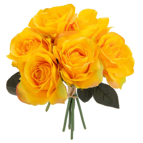 Eleganza Artificial Eugenie Rose Bunch x 6 Orange