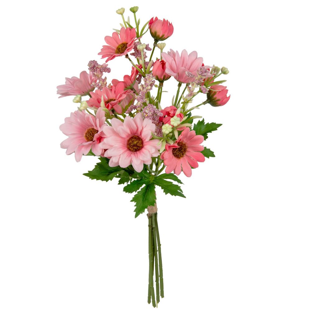 Eleganza Artificial Gerbera Daisy Mixed Bush- Light Pink