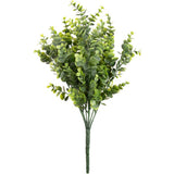 Eleganza Artificial Plastic Eucalyptus Bush Large x 9- Olive Green