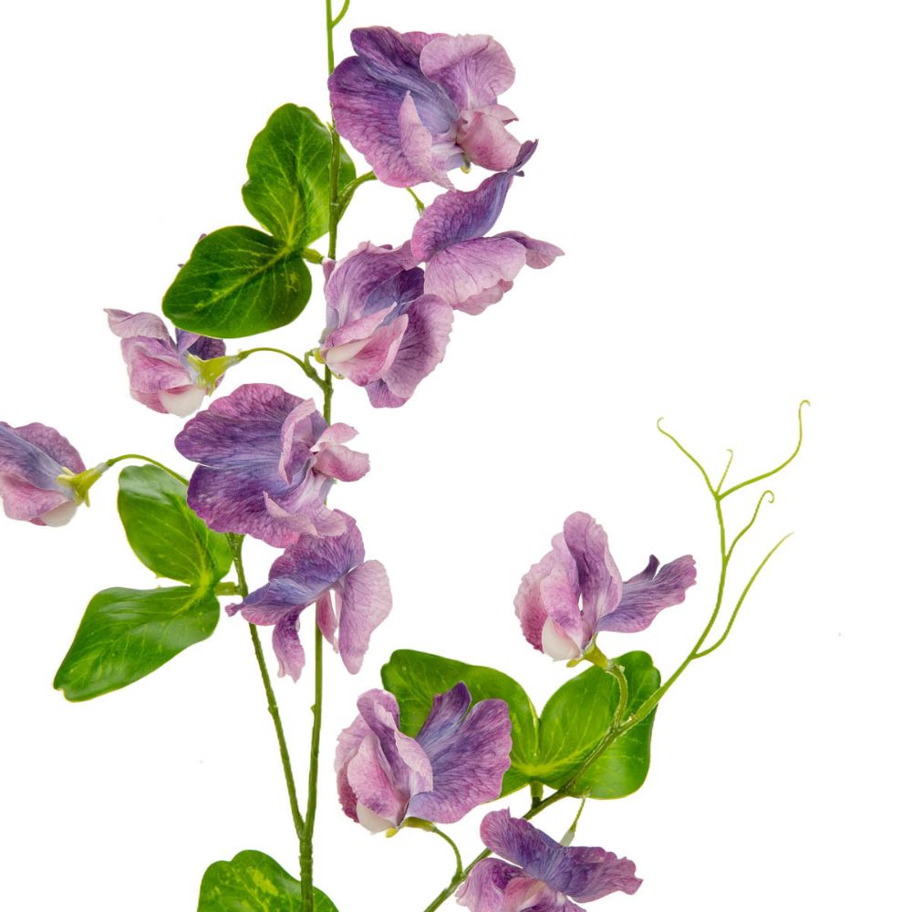 Eleganza Artificial Sweet Pea Spray- Purple