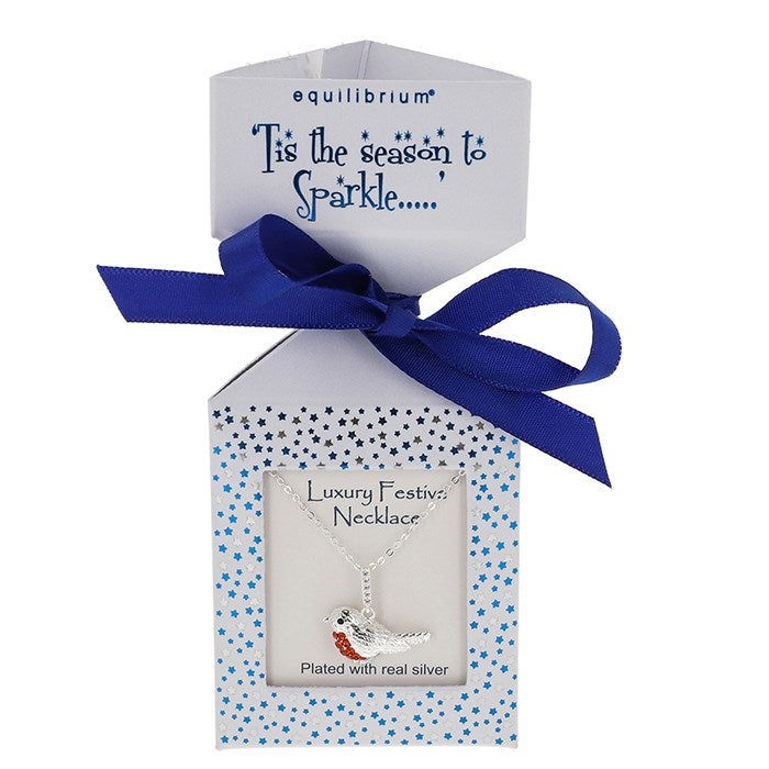 Equilibrium 2cm Sparkle Christmas Silver Plated Tree Earrings