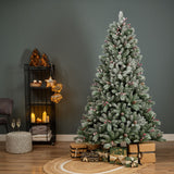 Everlands 1.8m (6ft) Windham Spruce Frosted Artificial Christmas Tree - 684496