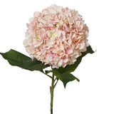 Everlands 106cm Artificial Polyester Soft Pink Hydrangea Stem - Xtra Large