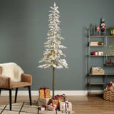 Everlands 2.1m (7ft) Snowy Alpine Fir Pre-Lit Christmas Tree