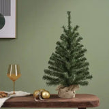 Everlands 35cm Mini Artificial Christmas Tree in Jute Bag - 683323