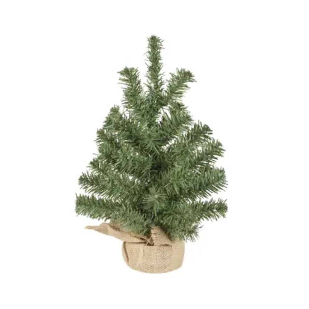 Everlands 35cm Mini Artificial Christmas Tree in Jute Bag - 683323