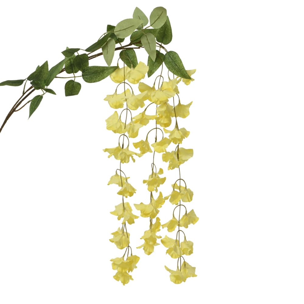 Everlands 85cm Polyester Soft Yellow Morning Glory Spray