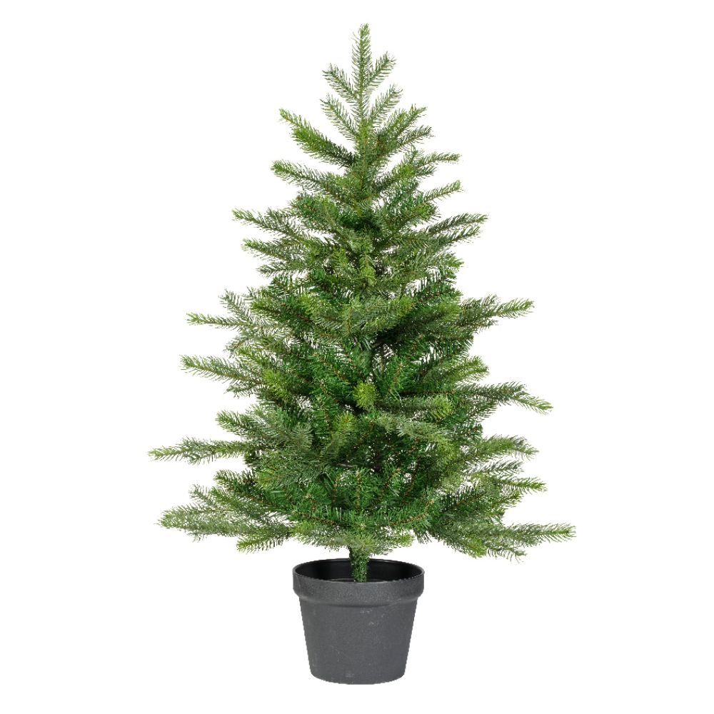 Everlands 90cm (3ft) Green Grandis Fir Mini Artificial Christmas Tree - 680404