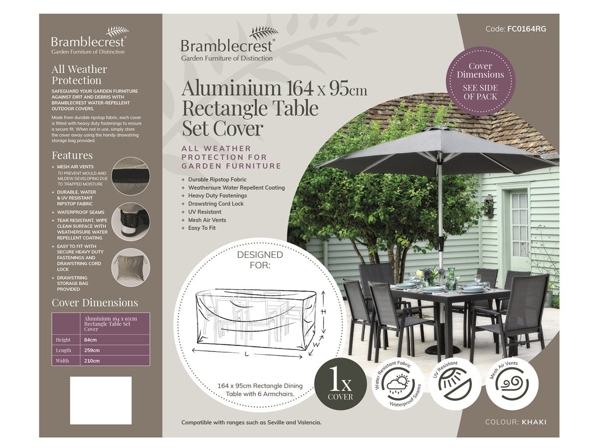 Bramblecrest 164cm x 95cm Seville Rectangular Set Cover - FC0164RG