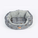 Danish Design 30inch Fatface Marching Deluxe Slumber Dogs Bed - Grey