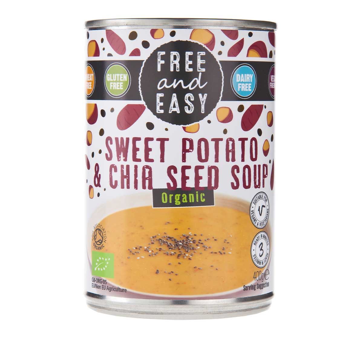 Free & Easy 400g Organic Sweet Potato & Chia Seed Soup