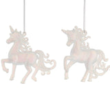 Festive 10cm Iridescent Glitter Unicorns (Choice of 2)