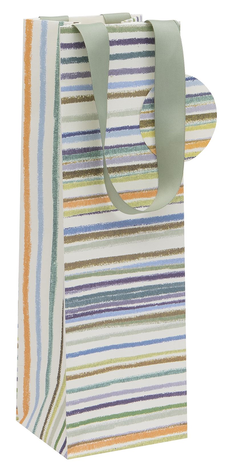Glick Horizontal Striped Bottle Gift Bag