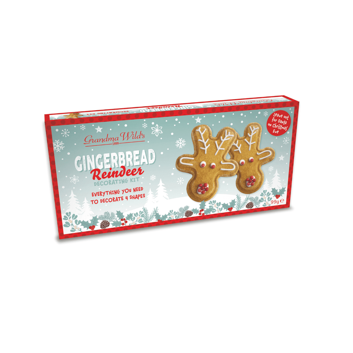 Grandma Wild's 89g Gingerbread Reindeer Decorating Kit