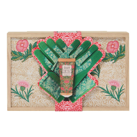 William Morris The Modern Homemaker Gloves & Hand Cream in Wooden Box - FG4927