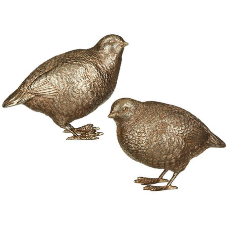 Gisela Graham 14cm Resin Gold Partridge