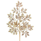 Gisela Graham 69cm Gold Glitter Two-Tone Artificial Leaf Spray