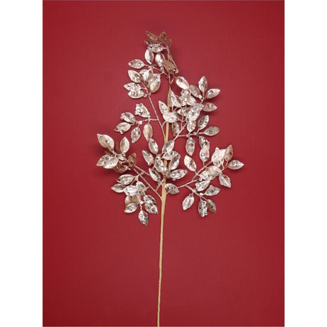 Gisela Graham 69cm Gold Glitter Two-Tone Artificial Leaf Spray