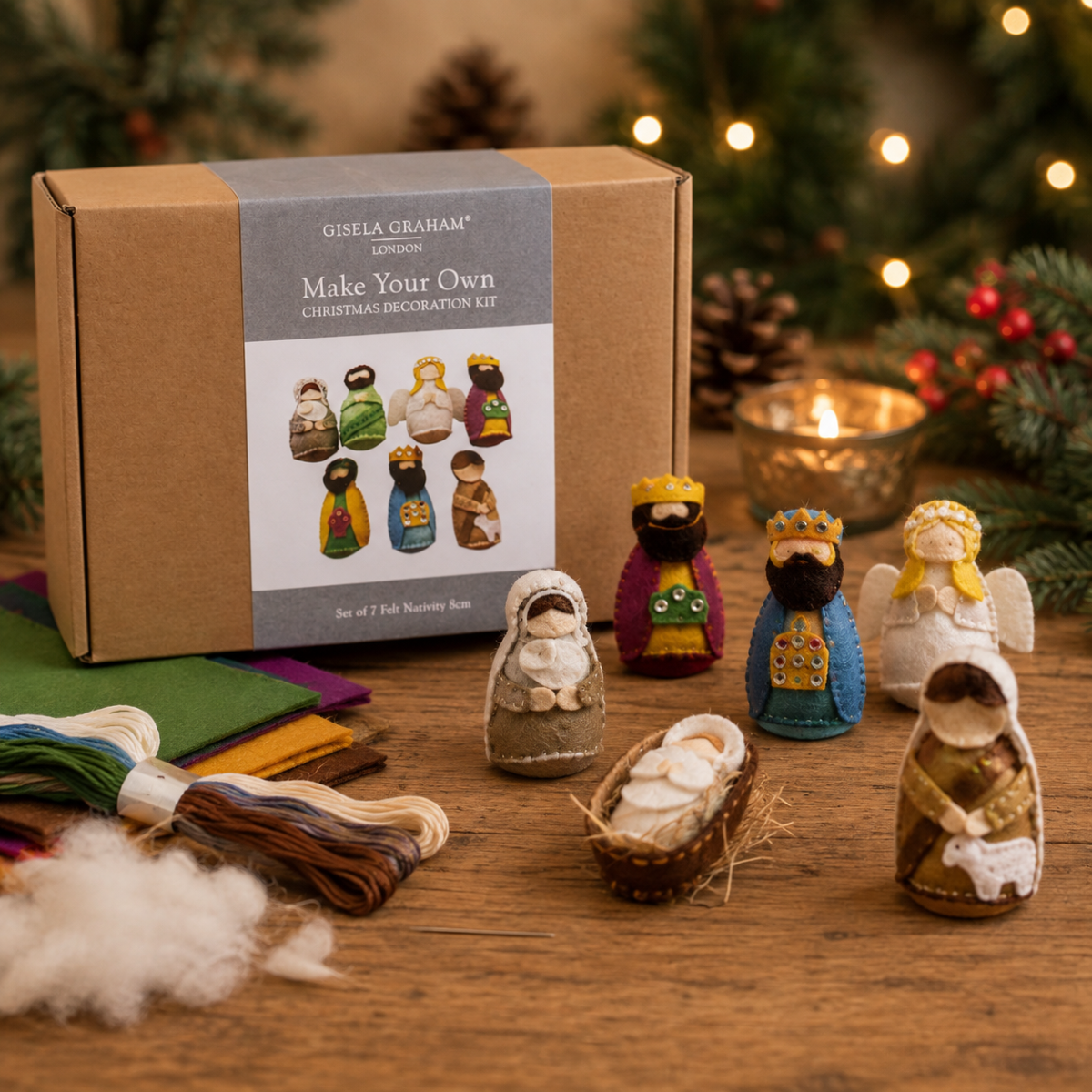 Gisela Graham Make Your Own Nativity Kit Box