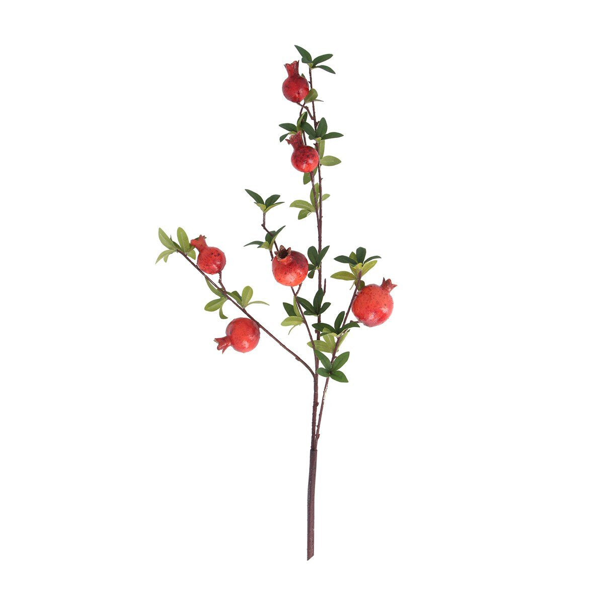 Gisela Graham Red & Green Artificial Pomegranate Stem