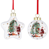 Gisela Grahm Santa/Tree Ceramic Nostalgia Bauble (Choice of Two)