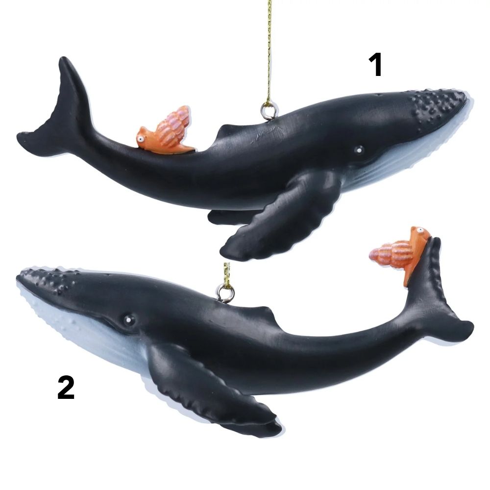 Gisela Graham 11cm Resin The Snail & the Whale Hanging Decoration - (Choice of 2)