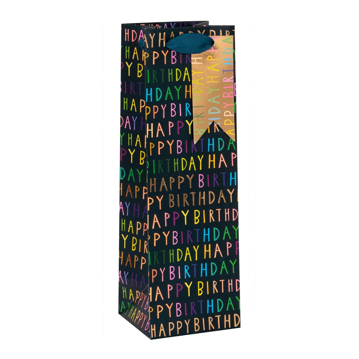 Glick Happy Birthday Bottle Gift Bag - Navy - GBTPS95