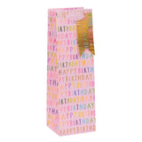 Glick Happy Birthday Bottle Gift Bag - Pink