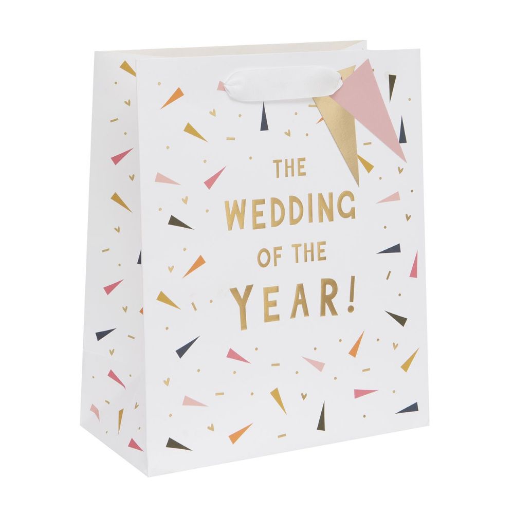 Glick The Wedding of the Year! Design Large Gift Bag - White